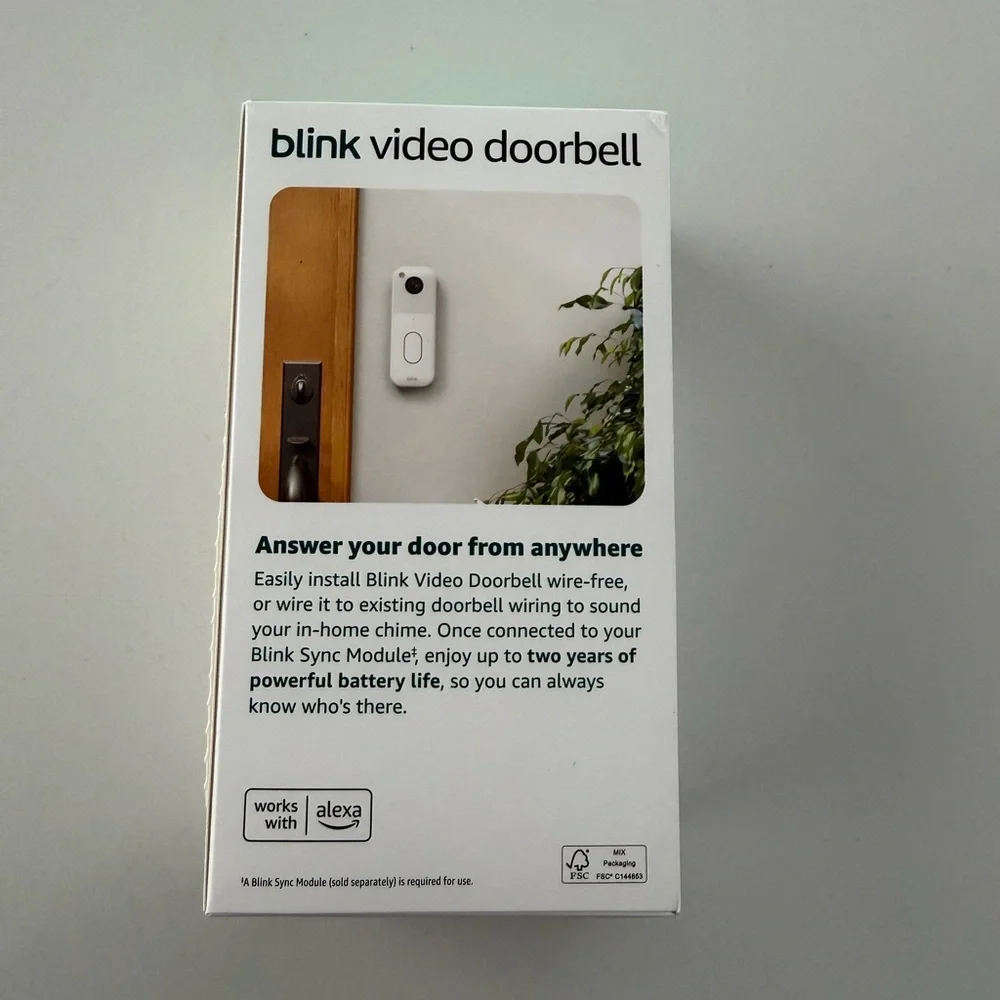 Amazon Blink Video Doorbell - White